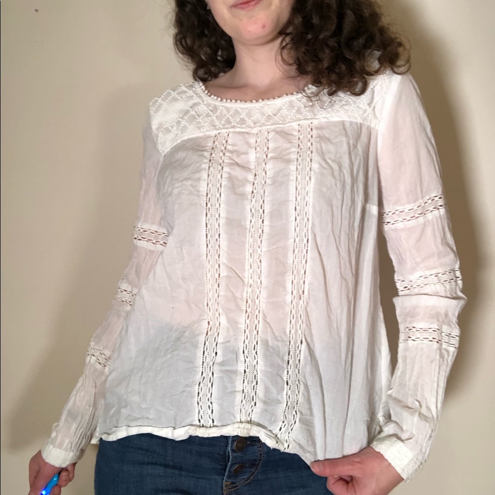 White Free People Blouse